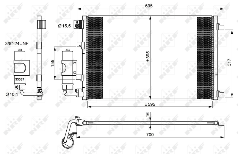 NRF Airco condensor 35973