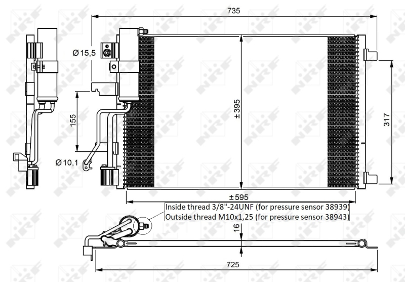 NRF Airco condensor 35975