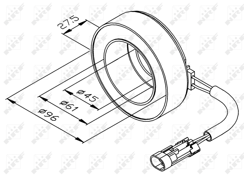 NRF Airco compressor magneetkoppeling 38470