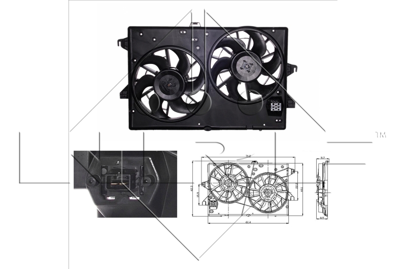 NRF Ventilatorwiel-motorkoeling 47003