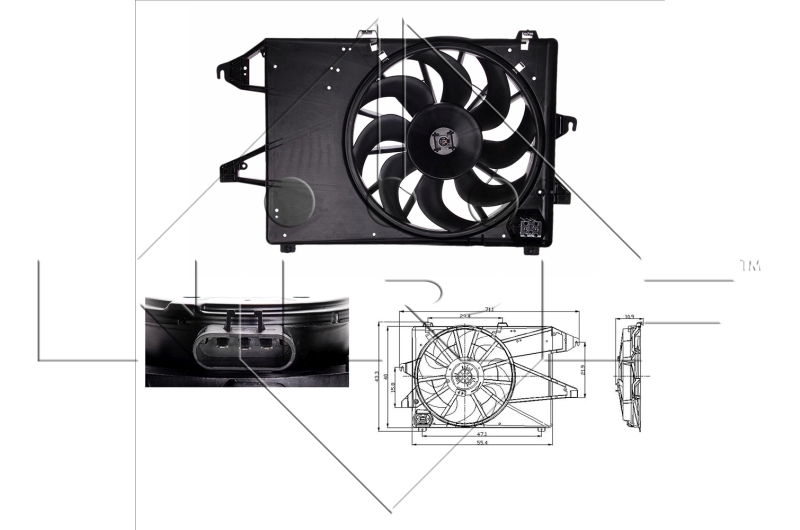 NRF Ventilatorwiel-motorkoeling 47004