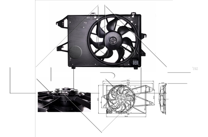 NRF Ventilatorwiel-motorkoeling 47005