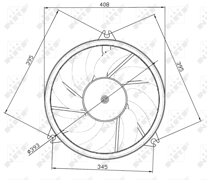 NRF Ventilatorwiel-motorkoeling 47049