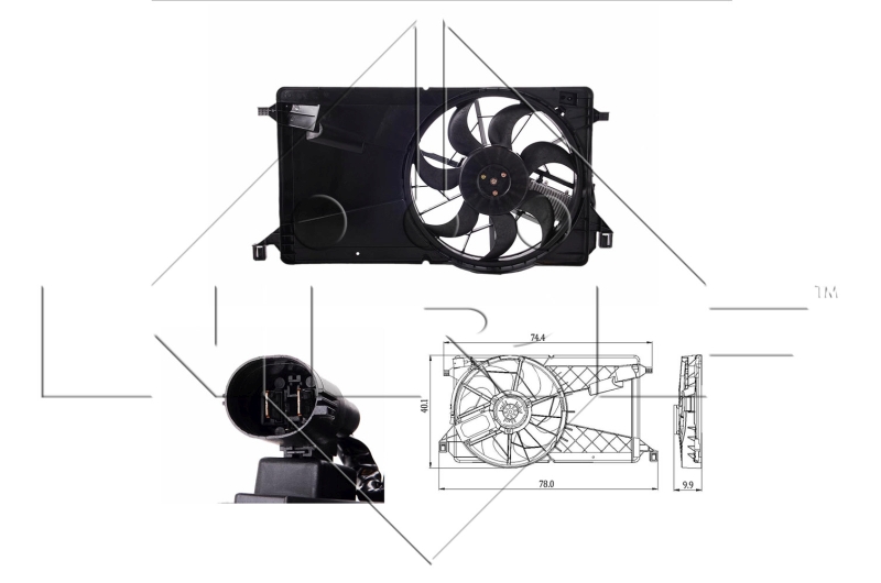 NRF Ventilatorwiel-motorkoeling 47291