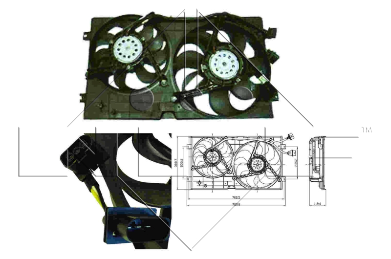 NRF Ventilatorwiel-motorkoeling 47403