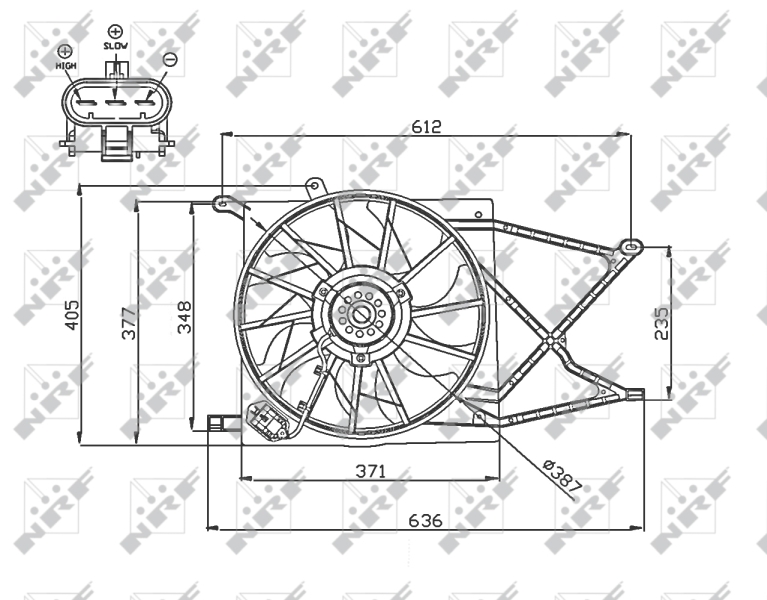 NRF Ventilatorwiel-motorkoeling 47749