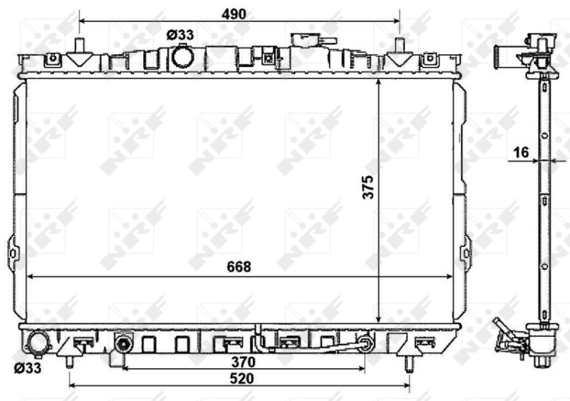 NRF Radiateur 53356