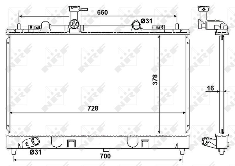 NRF Radiateur 53383