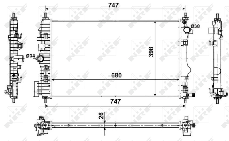 NRF Radiateur 53774