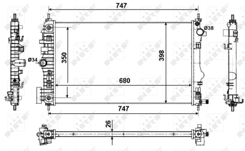 NRF Radiateur 53775