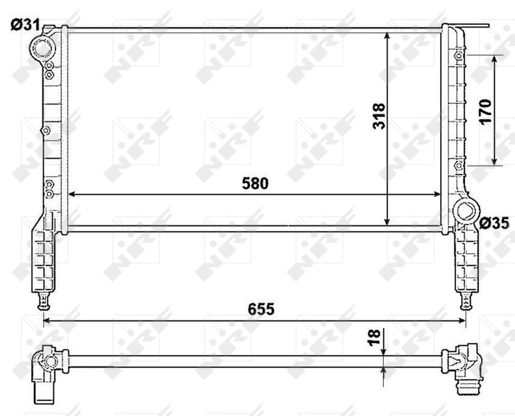 NRF Radiateur 53788