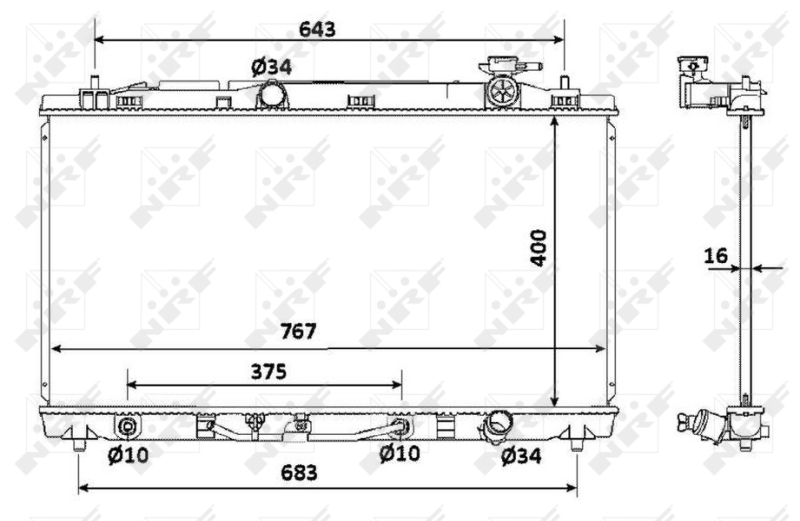 NRF Radiateur 53922