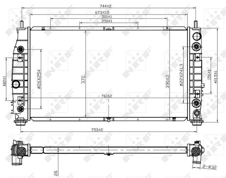 NRF Radiateur 53954