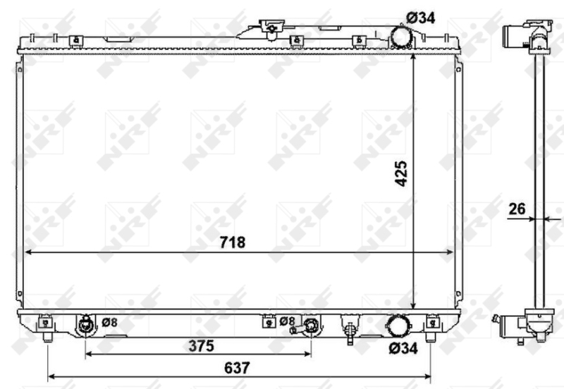 NRF Radiateur 53962