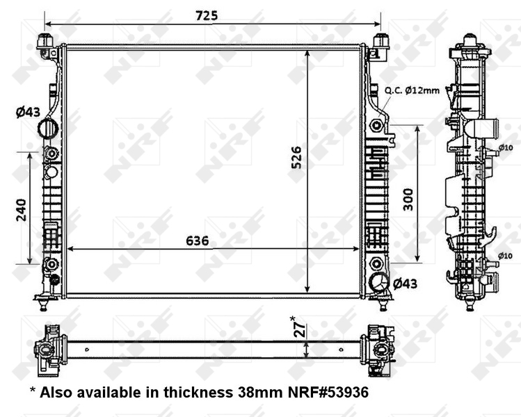 NRF Radiateur 56074