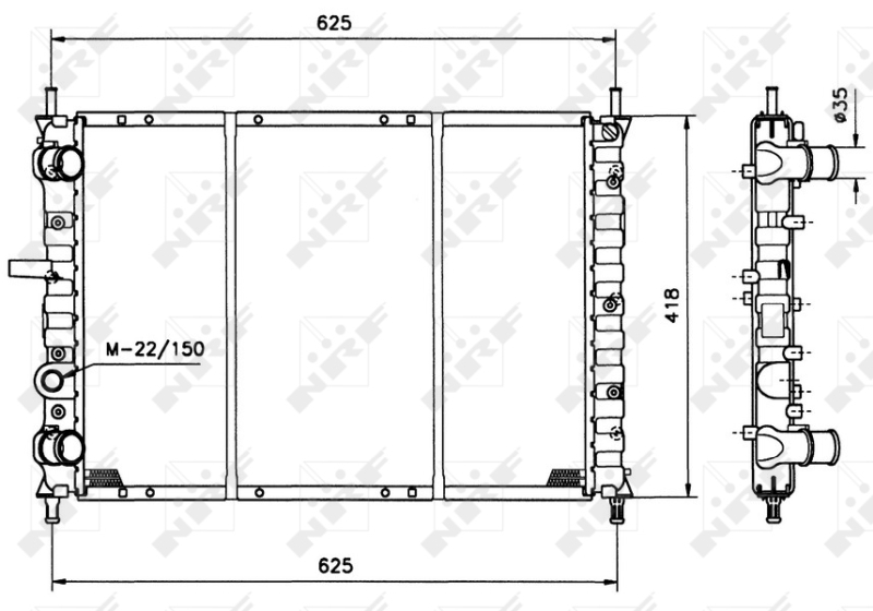 NRF Radiateur 58122