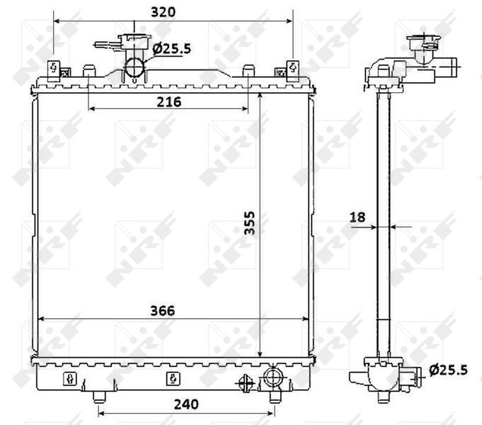 NRF Radiateur 58353