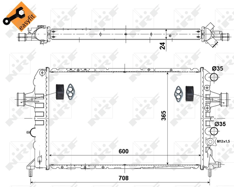 NRF Radiateur 58355