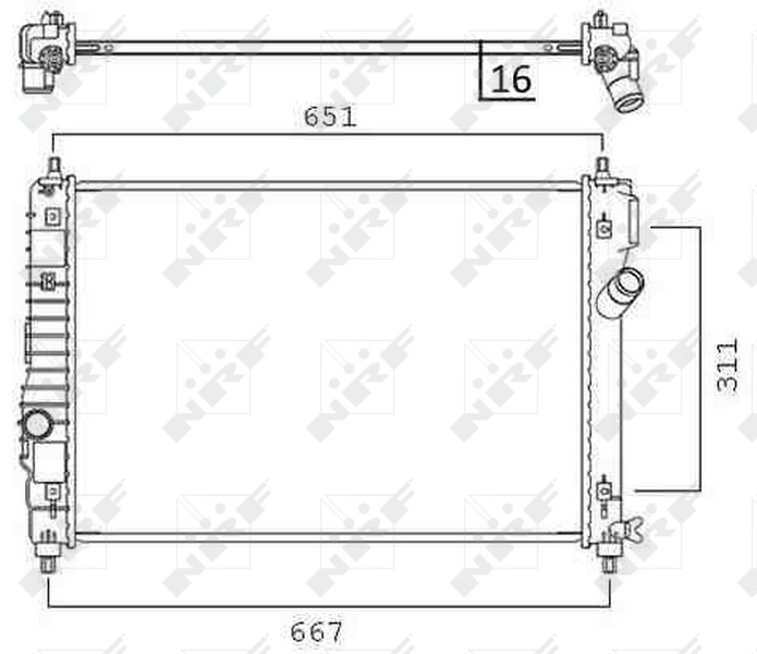 NRF Radiateur 58505