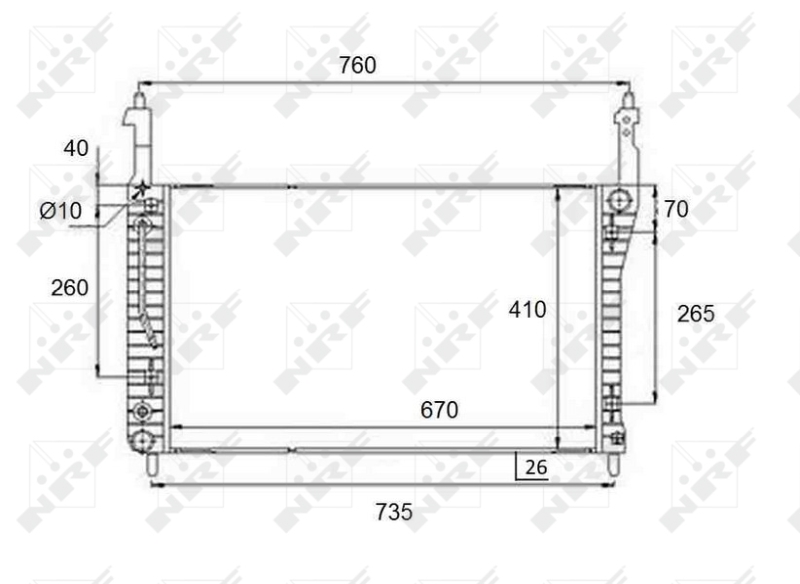 NRF Radiateur 58509