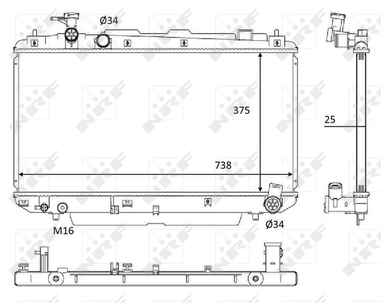 NRF Radiateur 58645