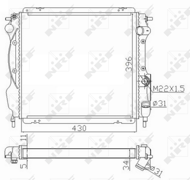 NRF Radiateur 59121