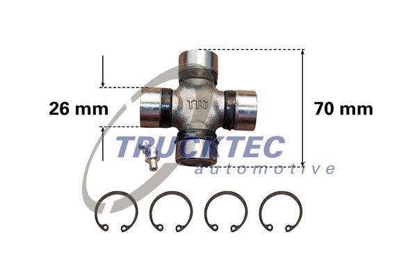 Trucktec Automotive Rubber askoppeling / Hardyschijf 02.34.011