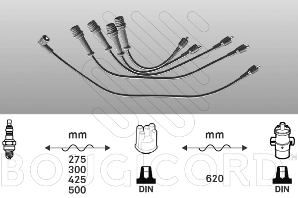 Bougicord Bougiekabelset 3175