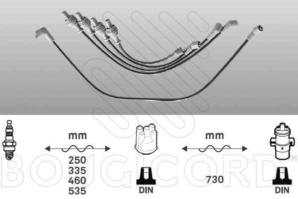 Bougicord Bougiekabelset 3374