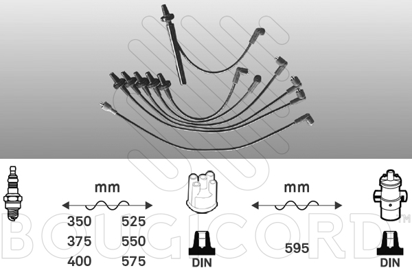 Bougicord Bougiekabelset 3497