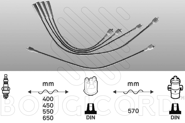 Bougicord Bougiekabelset 4020