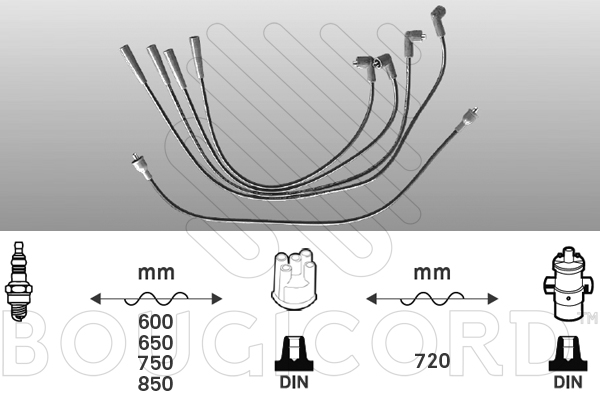 Bougicord Bougiekabelset 4021