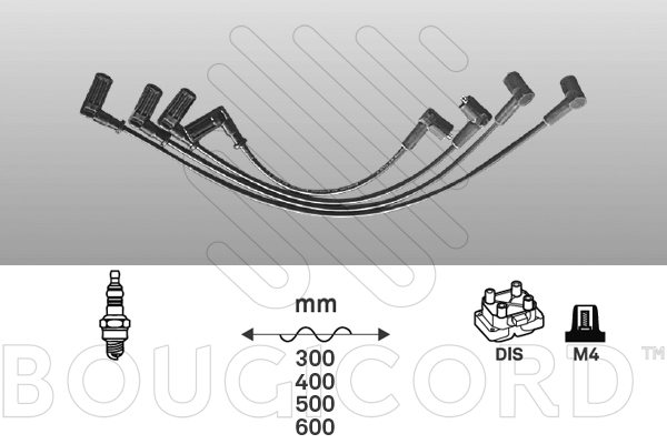 Bougicord Bougiekabelset 4159