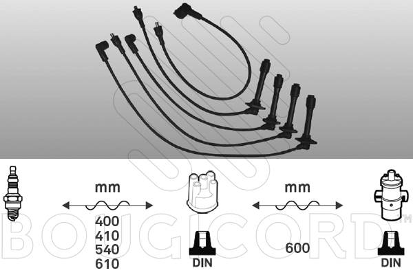 Bougicord Bougiekabelset 4167