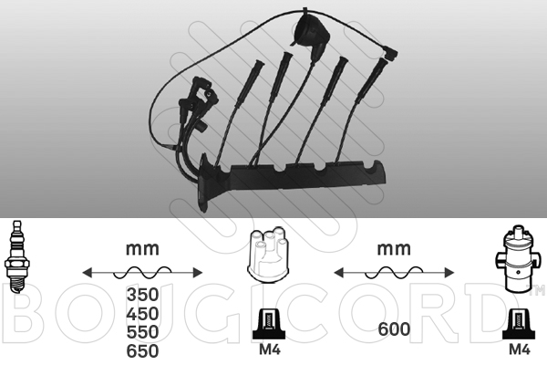 Bougicord Bougiekabelset 4169