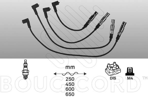 Bougicord Bougiekabelset 4173