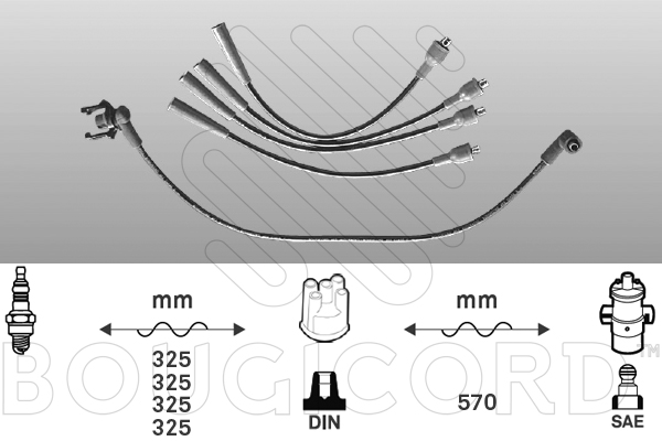Bougicord Bougiekabelset 4405