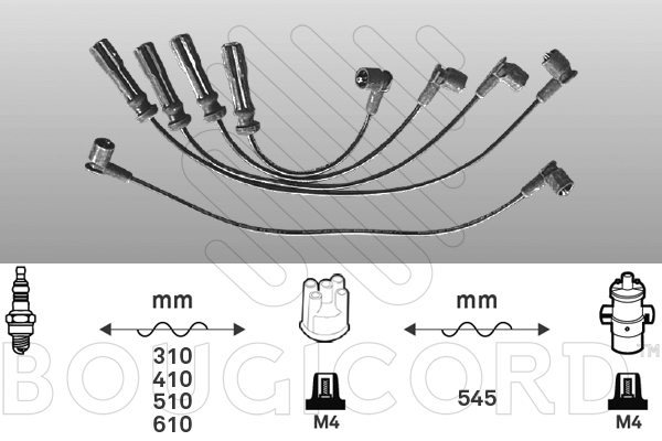 Bougicord Bougiekabelset 6431