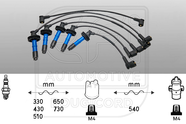 Bougicord Bougiekabelset 6469