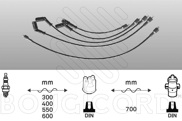Bougicord Bougiekabelset 7259