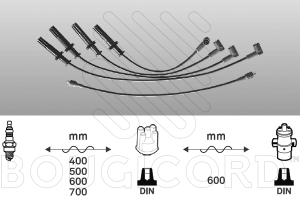 Bougicord Bougiekabelset 7274