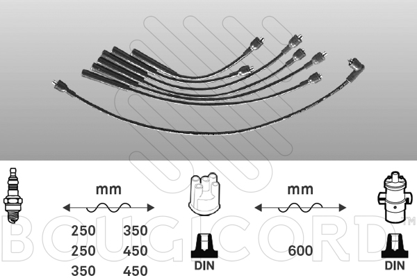 Bougicord Bougiekabelset 7294