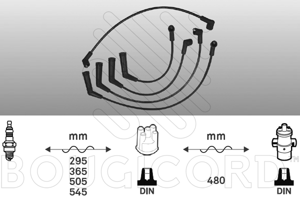 Bougicord Bougiekabelset 8107