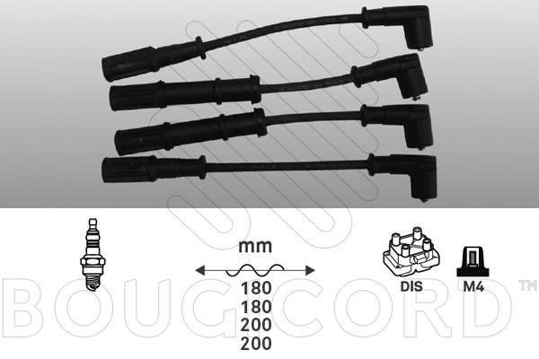 Bougicord Bougiekabelset 8113