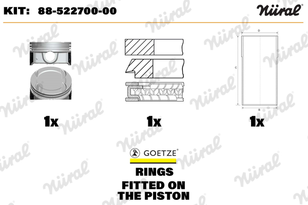 Nüral Cilinderbus/voering 88-522700-00