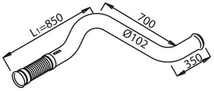 Dinex Uitlaatpijp 21175