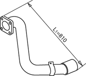 Dinex Uitlaatpijp 49280