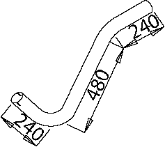 Dinex Uitlaatpijp 50230