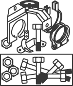 Dinex Uitlaat montageset 50940