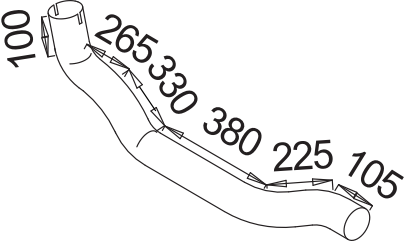 Dinex Uitlaatpijp 53225